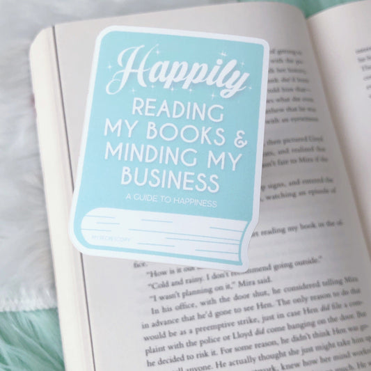 Happily Reading My Books Sticker