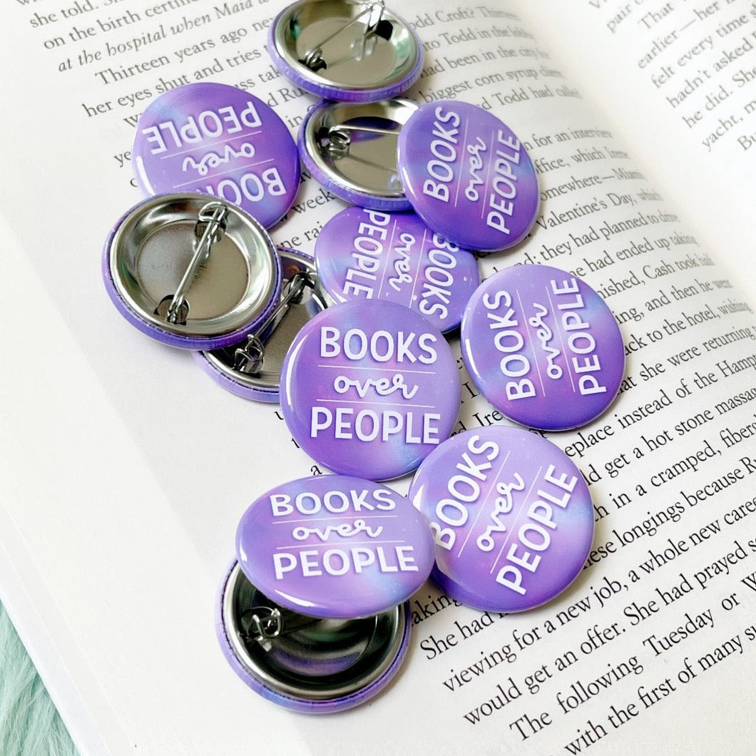 Books Over People Button