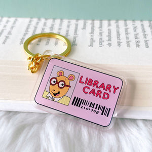 Library Card Keychain