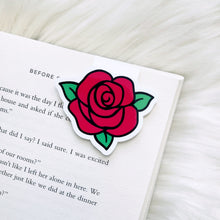 Load image into Gallery viewer, Red Rose Magnetic Bookmark
