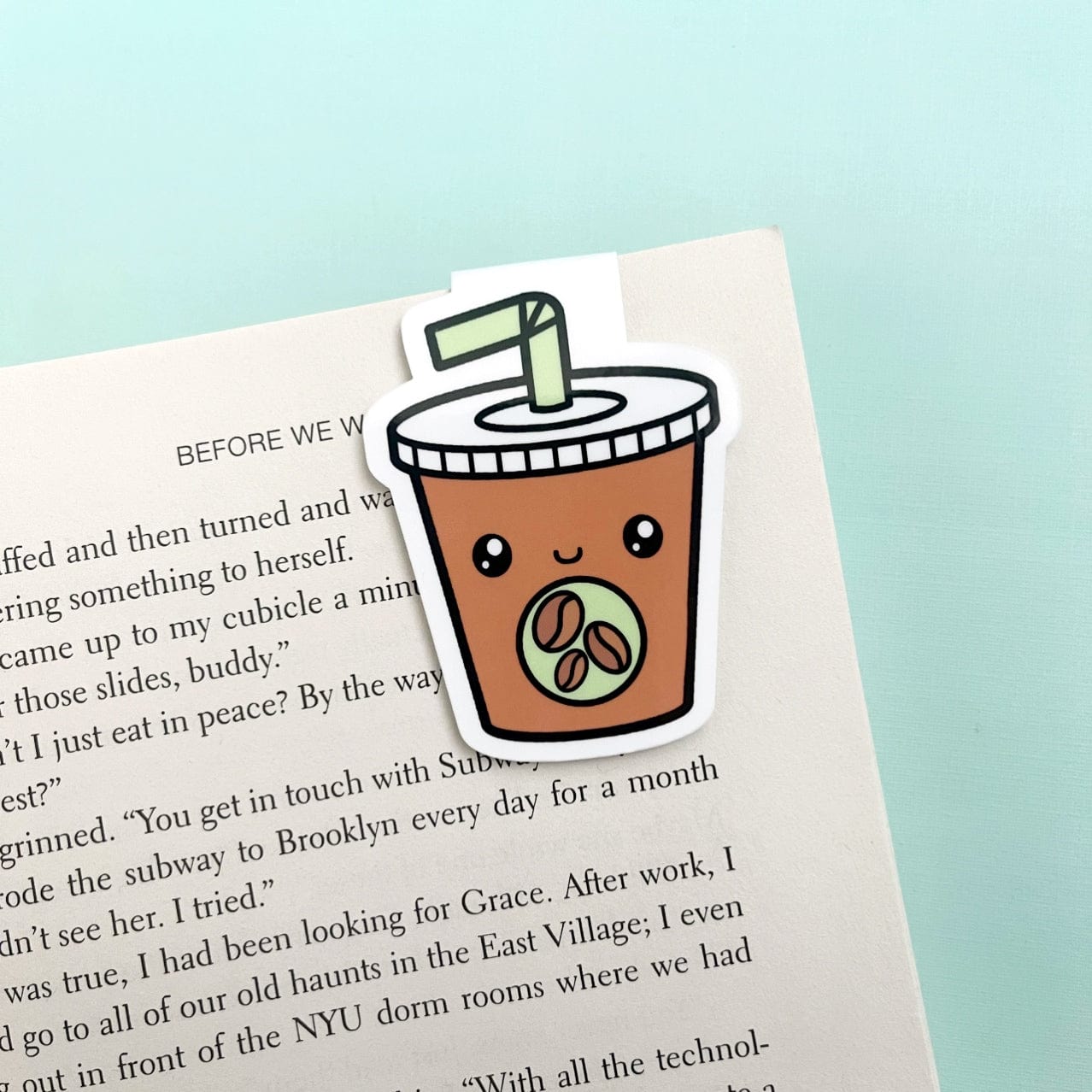 SB Green Iced Coffee Magnetic Bookmark