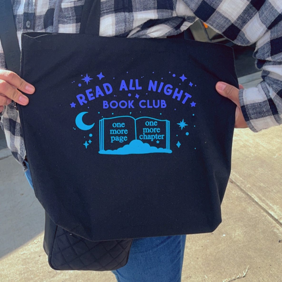 Read All Night Canvas Tote Bag