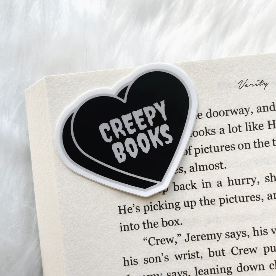 Creepy Books Me Conversation Heart Sticker