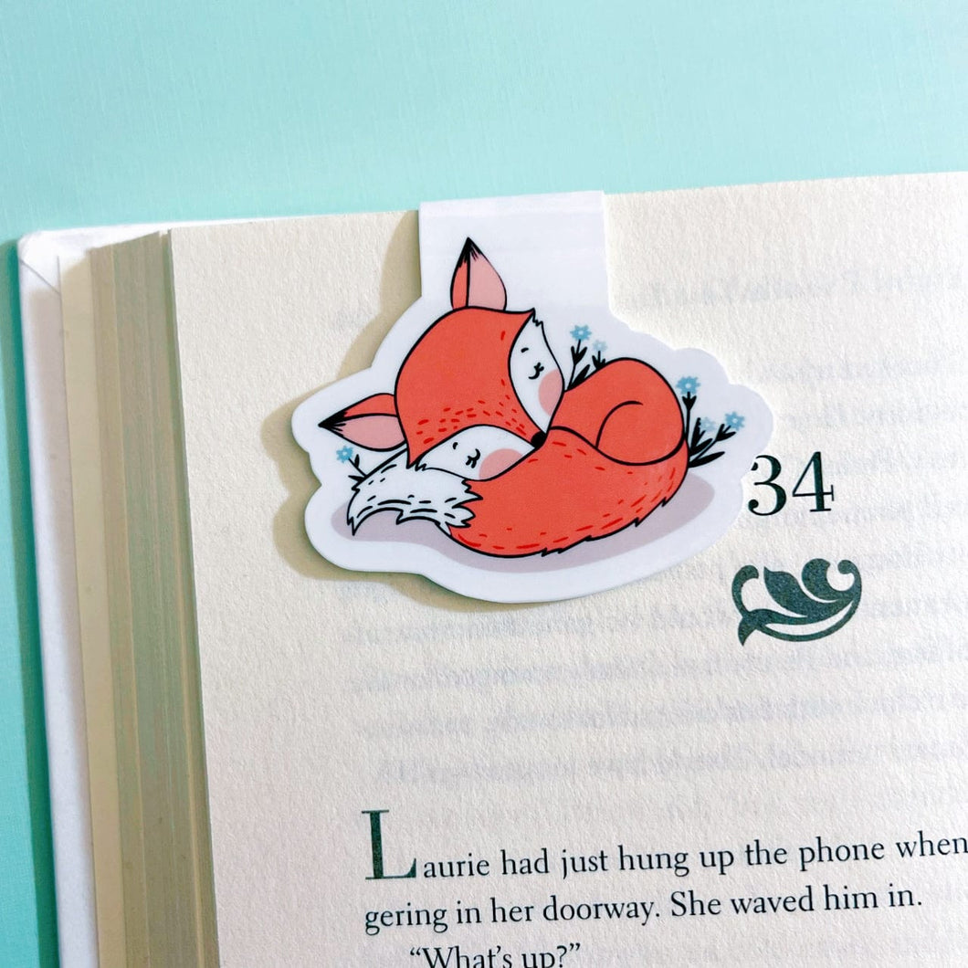 Sleeping Fox Magnetic Bookmark