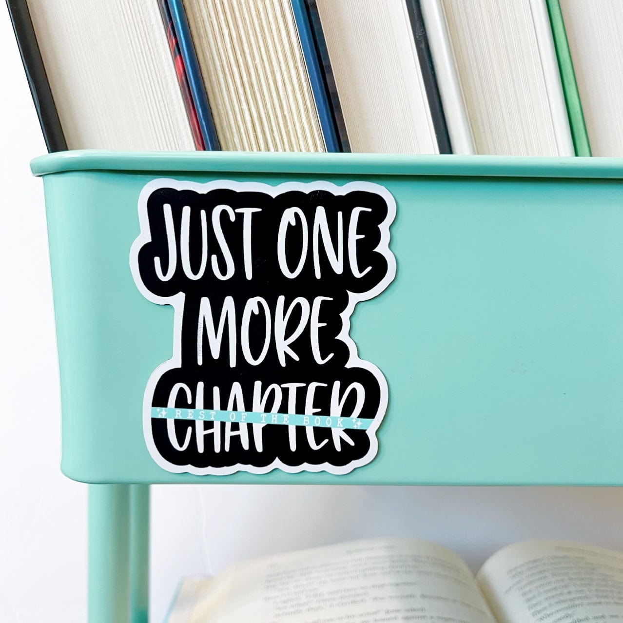 One More Chapter Book Cart Magnet