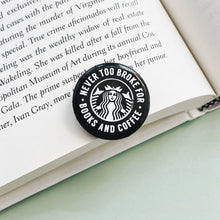 Load image into Gallery viewer, Books and Coffee Button
