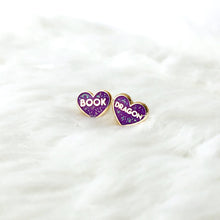 Load image into Gallery viewer, Book Dragon Earrings
