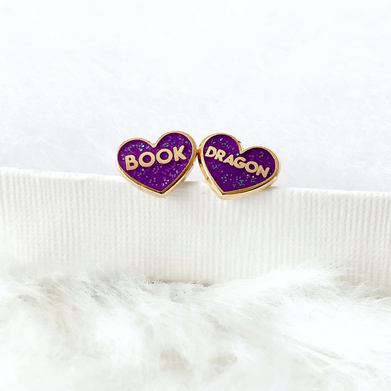 Book Dragon Earrings