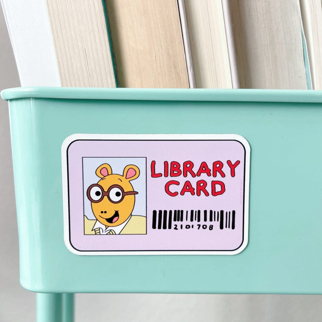 Library Card Book Cart Magnet
