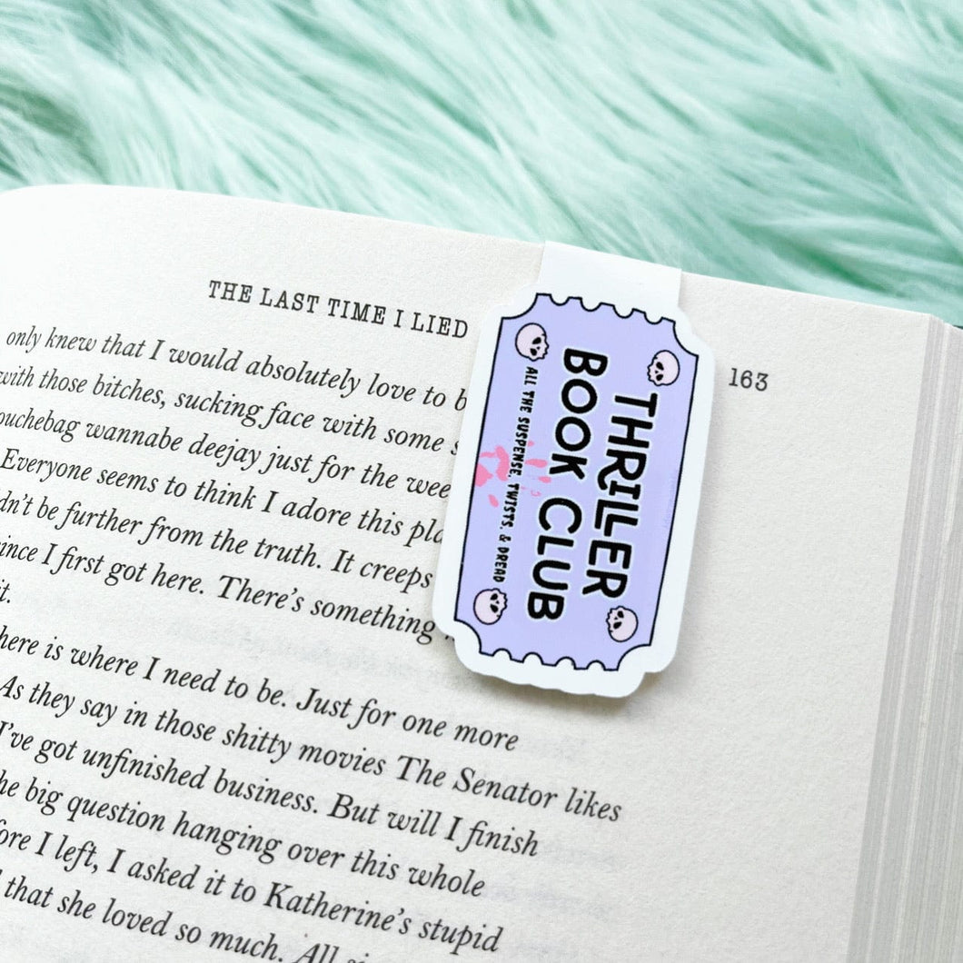 Thriller Book Club Magnetic Bookmark