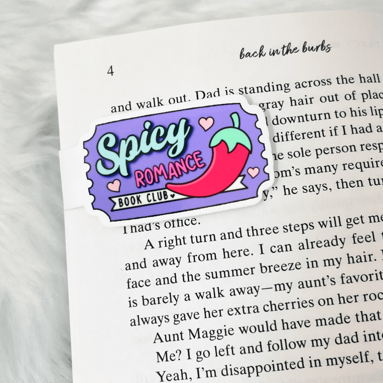 Spicy Romance Book Club Magnetic Bookmark