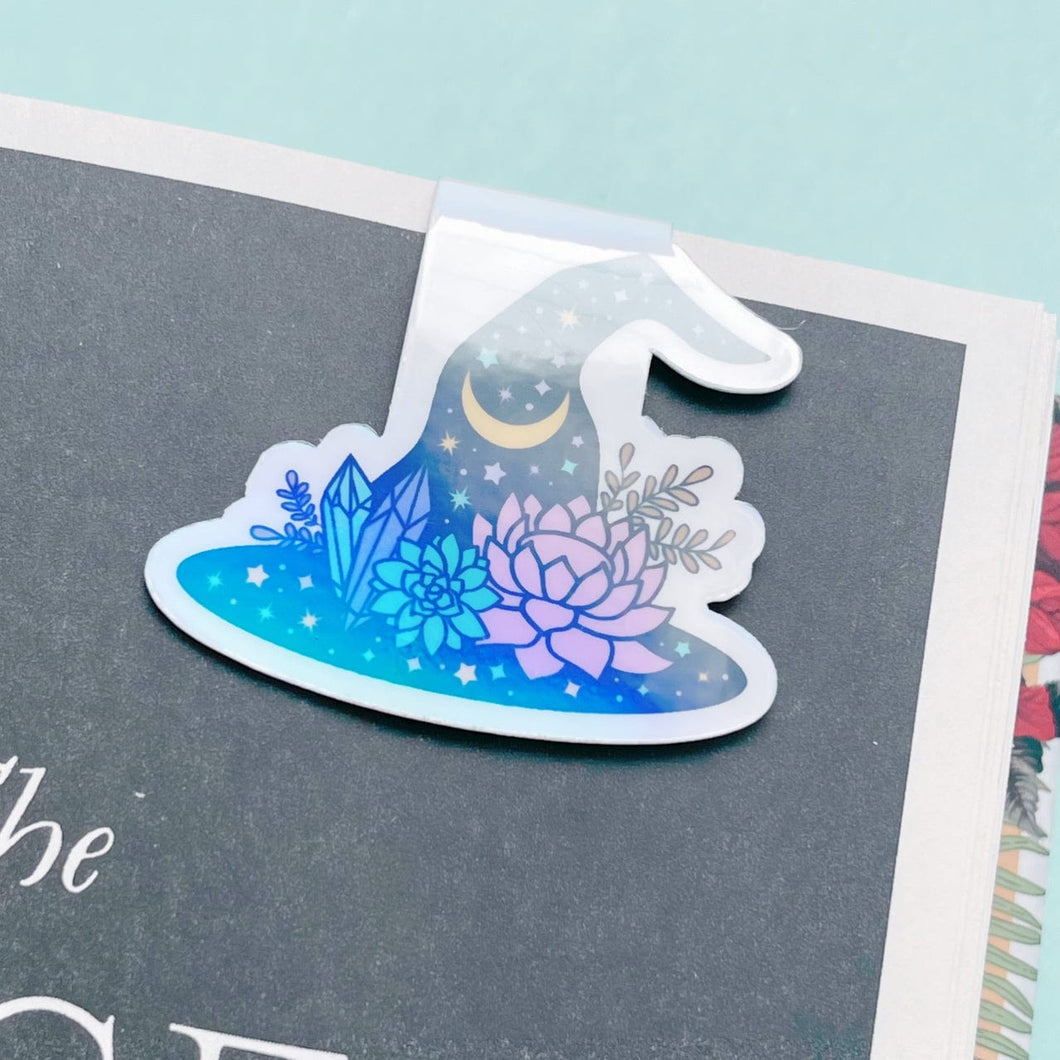 Holographic Witch Hat Magnetic Bookmark
