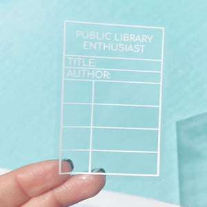 Transparent Library Enthusiast Sticker