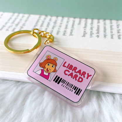 Little Sister Library Card Keychain