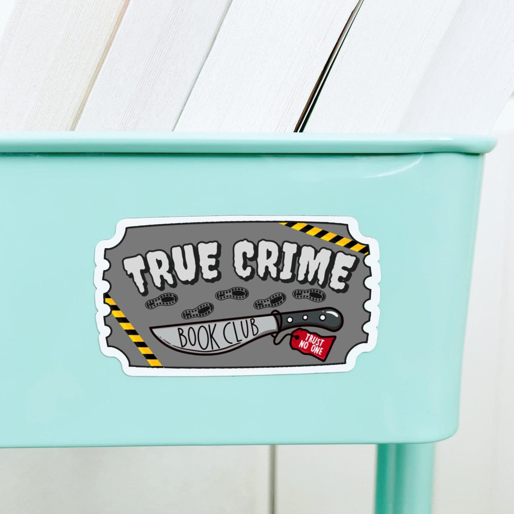 True Crime Book Club Book Cart Magnet