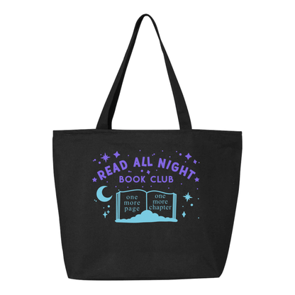 Read All Night Canvas Tote Bag