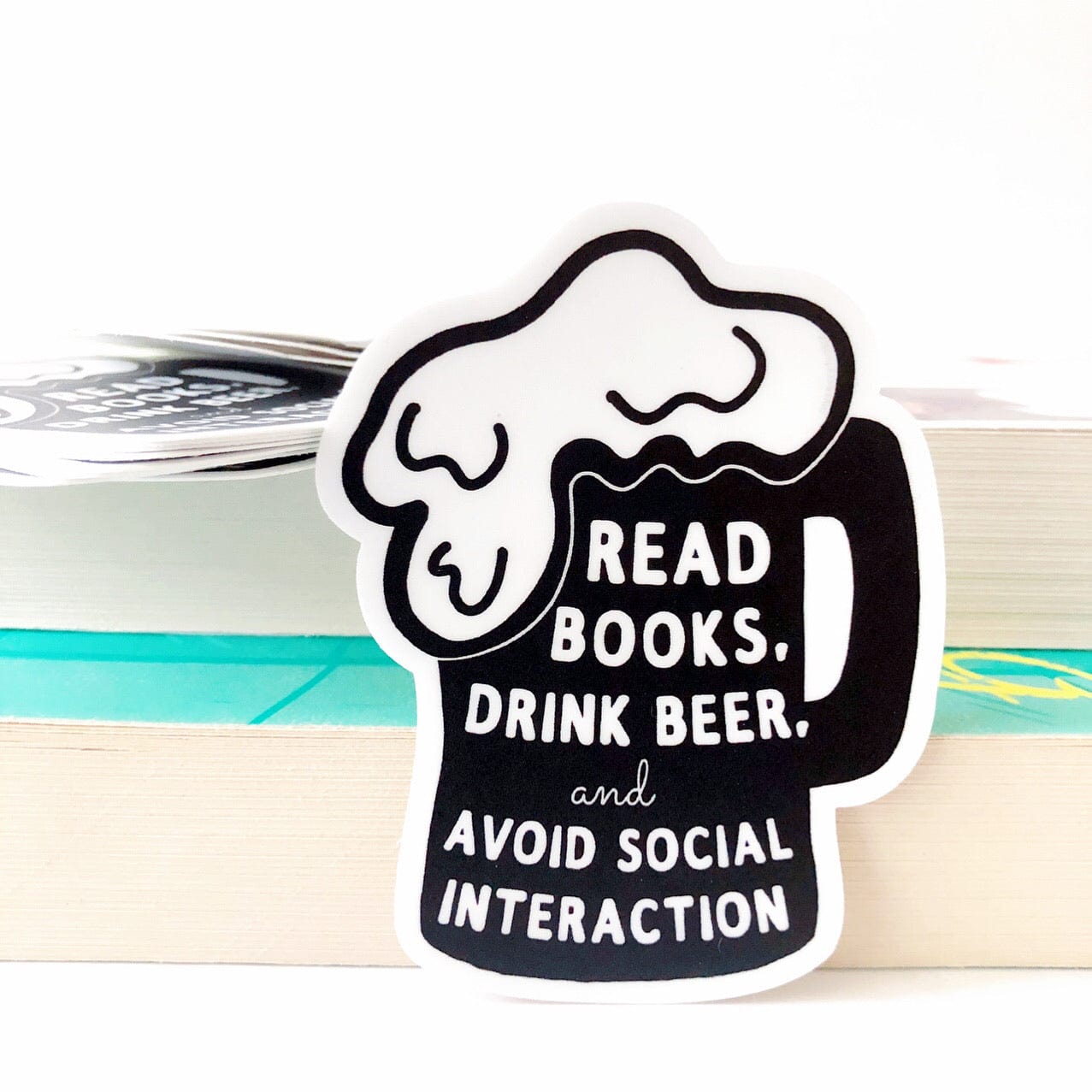 Read Books and Drink Beer Sticker
