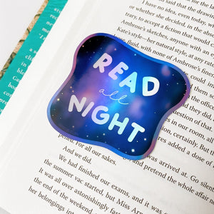 Read All Night Holographic Sticker