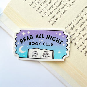 Read All Night Book Club Sticker