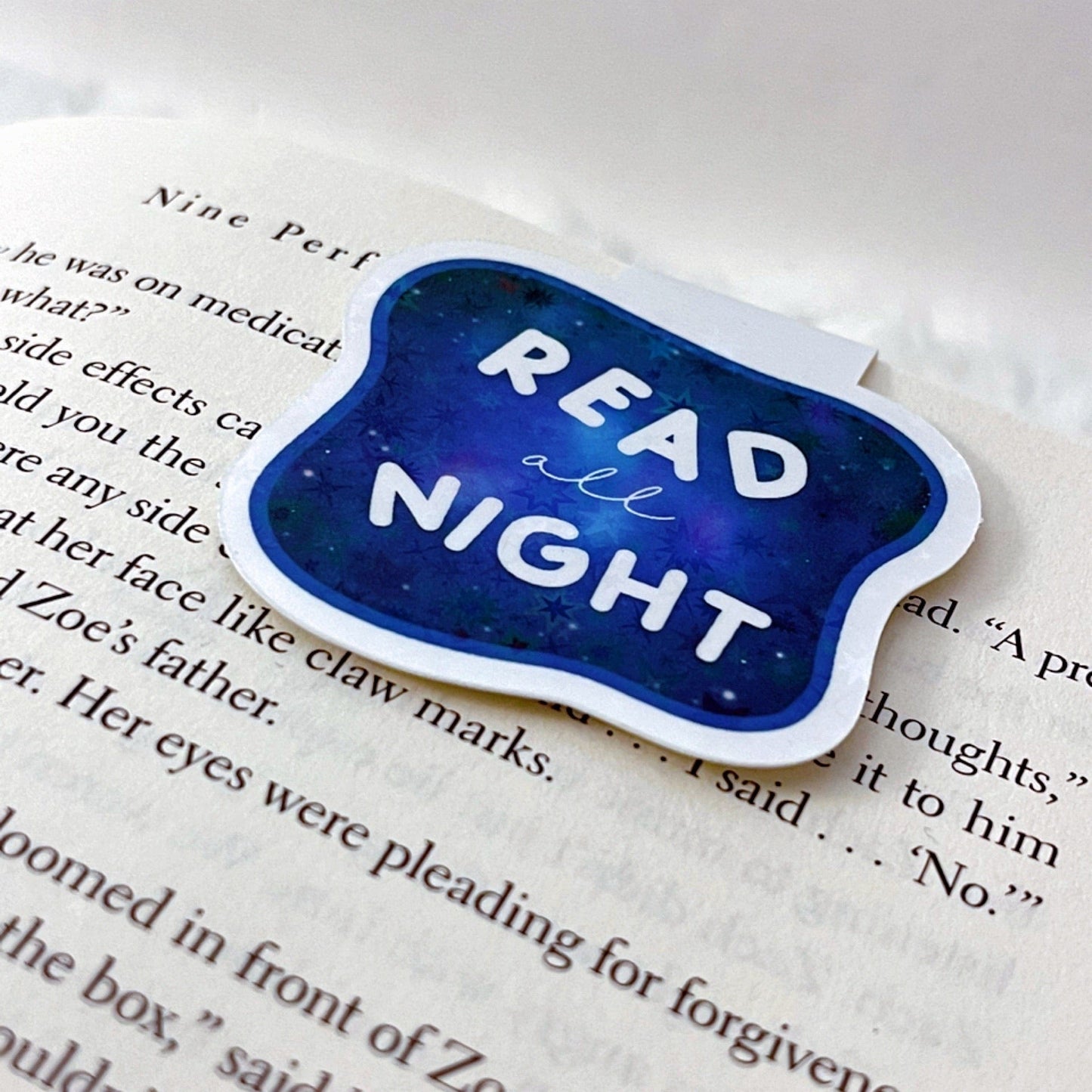 Read All Night Magnetic Bookmark