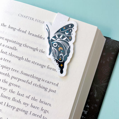 Crystal Moon Butterfly 3 Piece Magnetic Bookmark Set Bundle