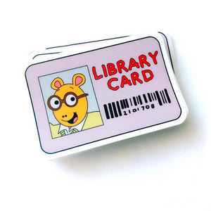 Library Card Sticker
