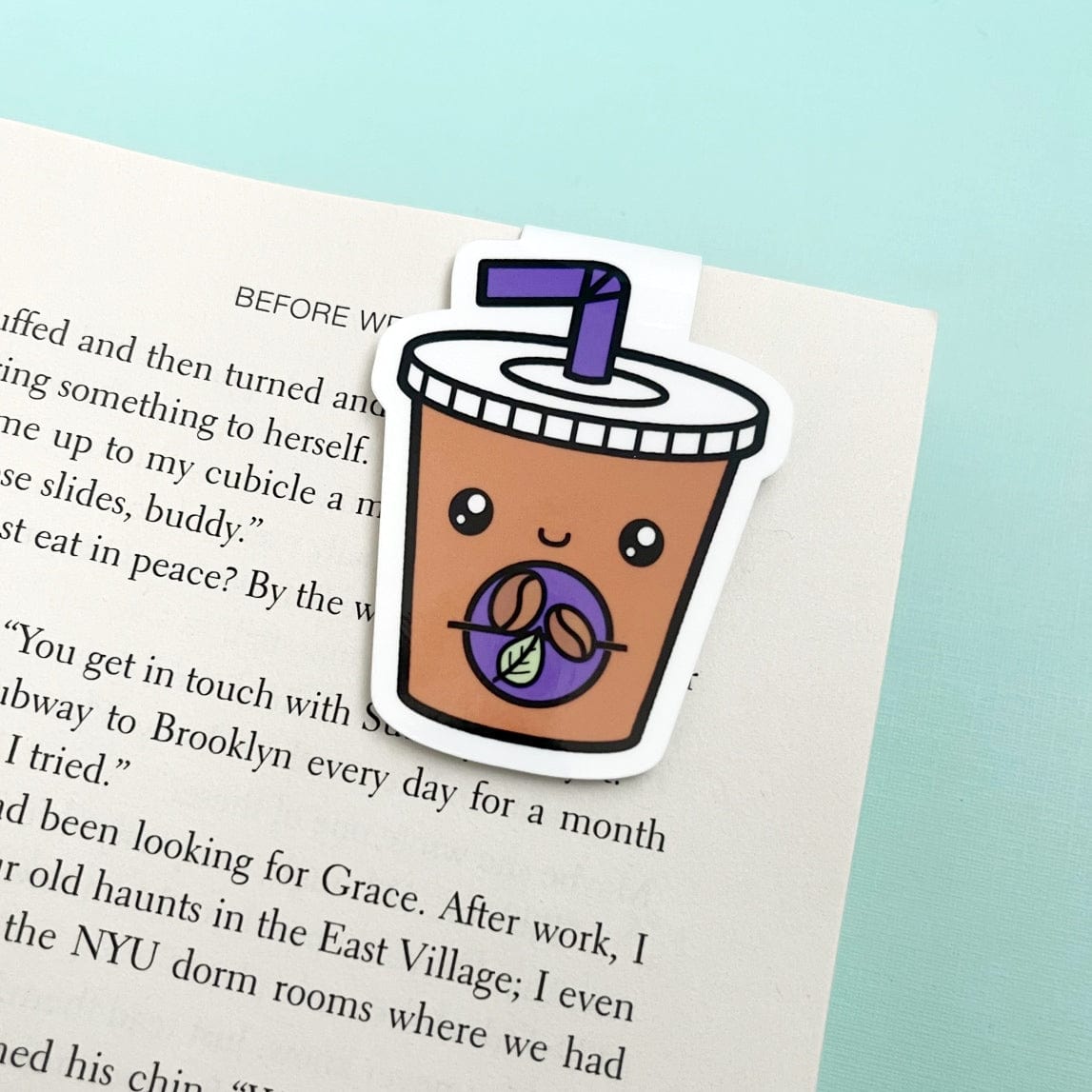 CB Purple Iced Coffee Magnetic Bookmark