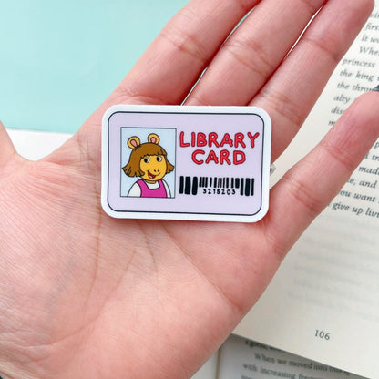 Mini Little Sister Library Card Sticker