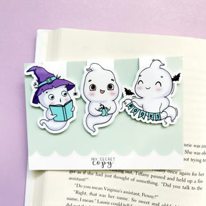Bookish Ghosts 3 Piece Magnetic Bookmark Set
