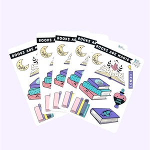 Books Are Magic Sticker Sheet