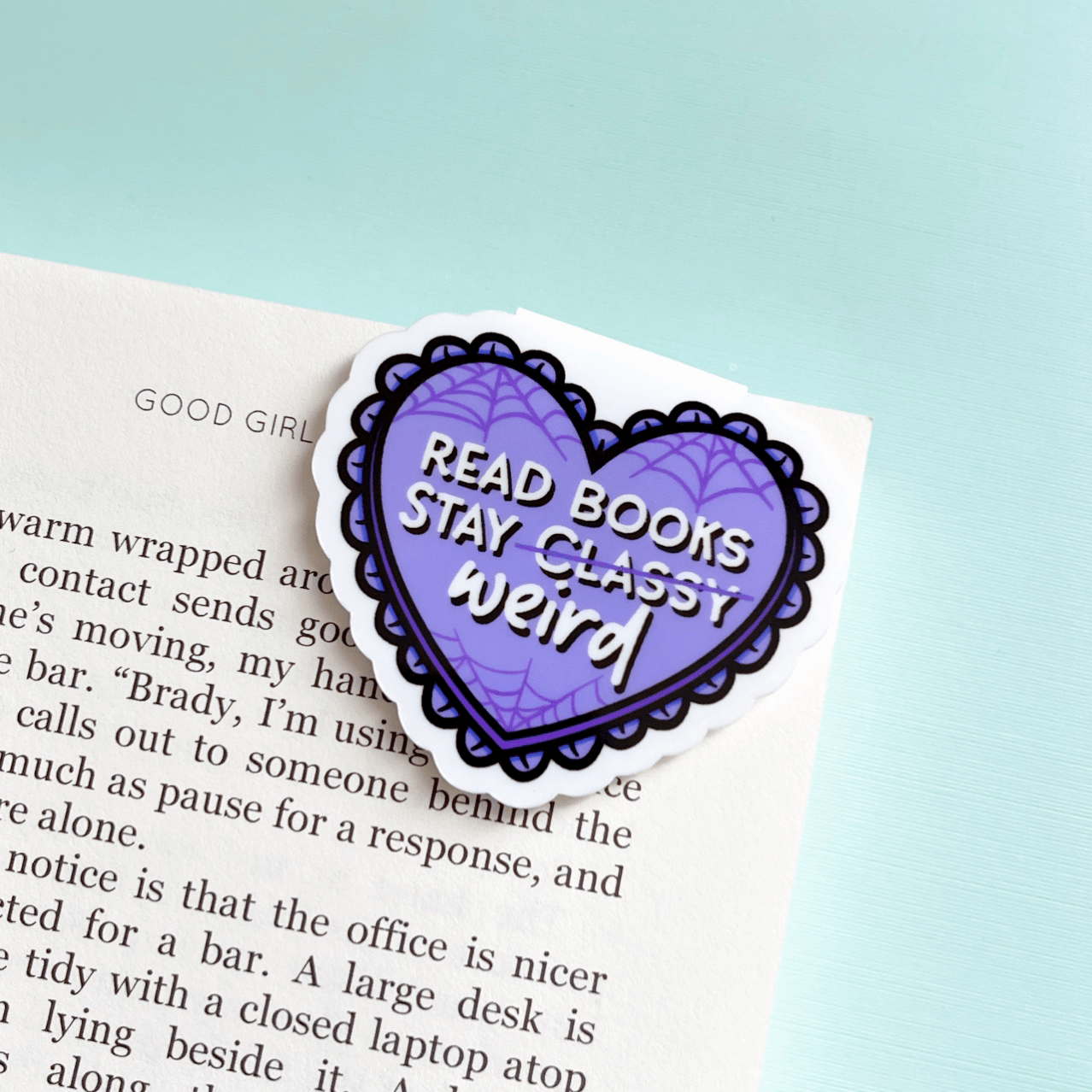 Purple Stay Weird Magnetic Bookmark