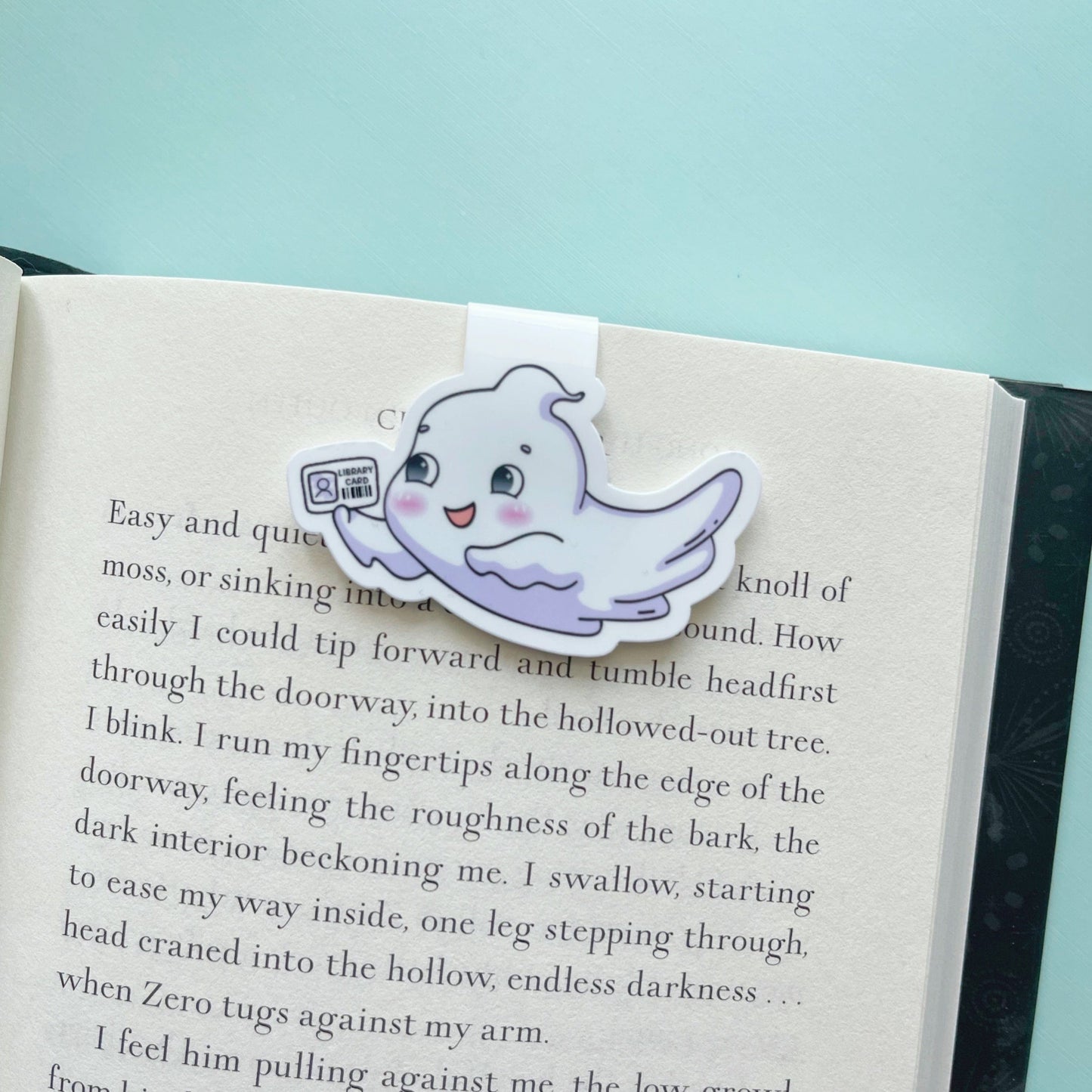Library Card Ghost Magnetic Bookmark