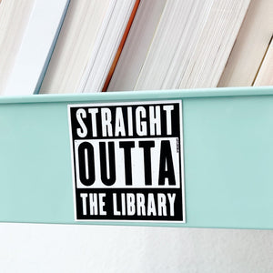Straight Outta the Library Book Cart Magnet