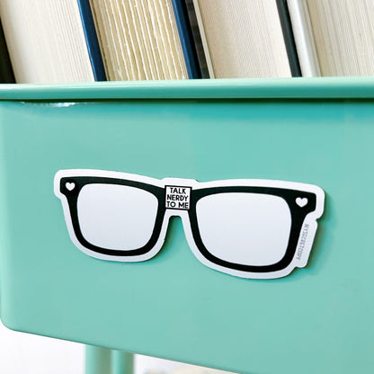 Talk Nerdy To Me Book Cart Magnet