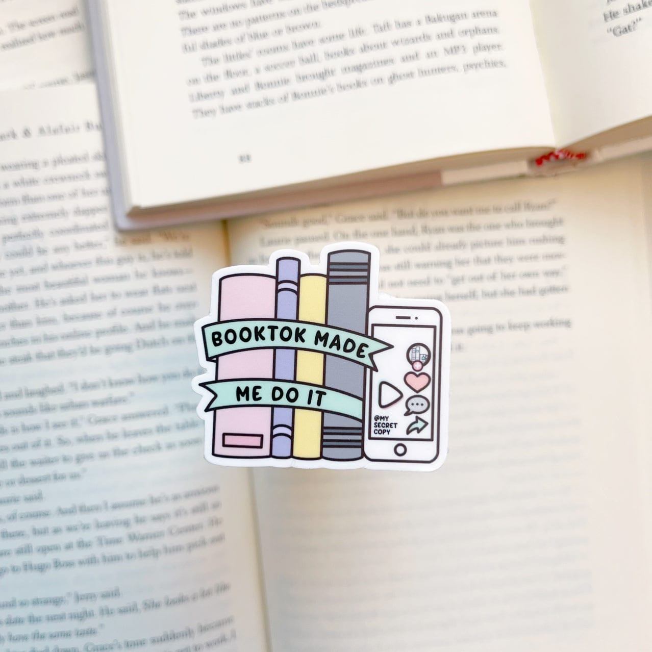 Mini Booktok Made Me Do It Sticker