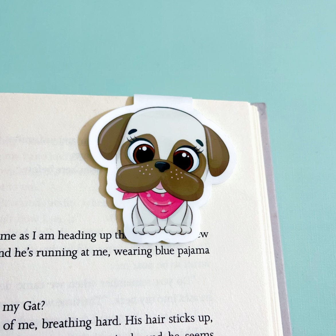 Cute Pug Dog Magnetic Bookmark