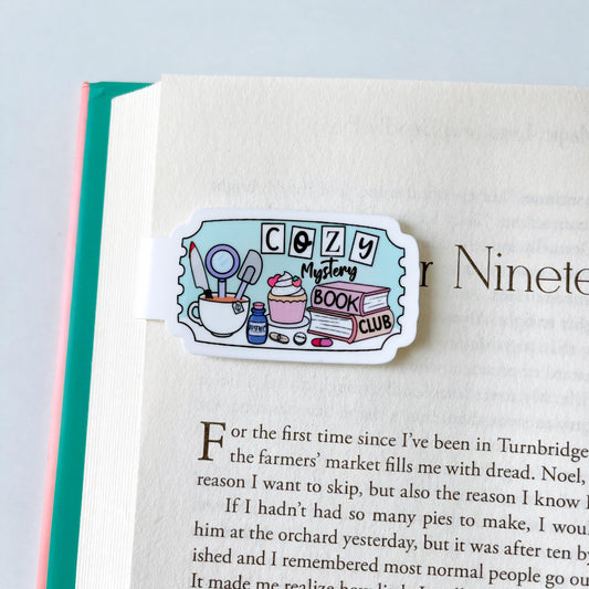 Cozy Mystery Book Club Magnetic Bookmark