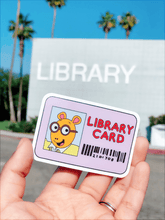Load image into Gallery viewer, Library Card Sticker
