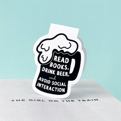 Read Books Drink Beer Magnetic Bookmark