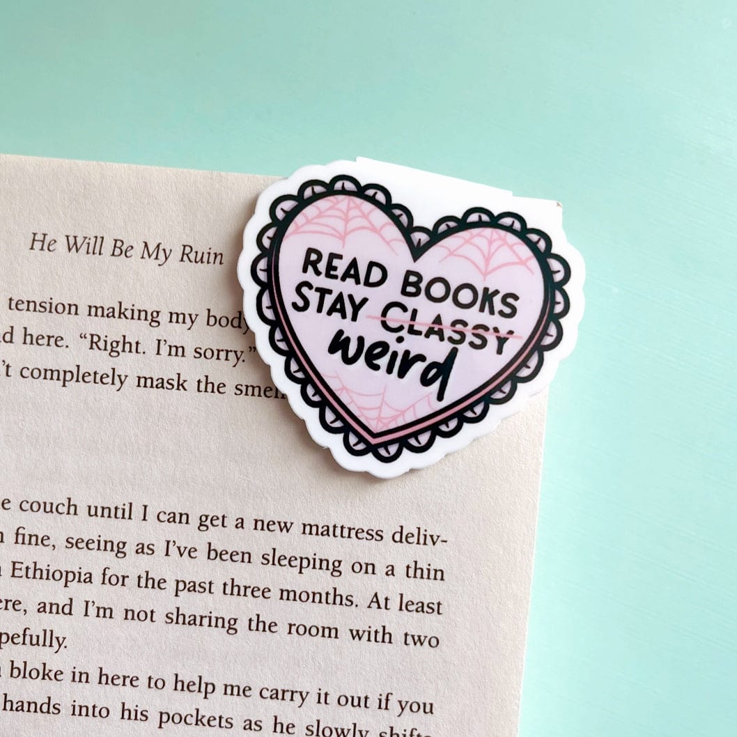 Pink Stay Weird Magnetic Bookmark