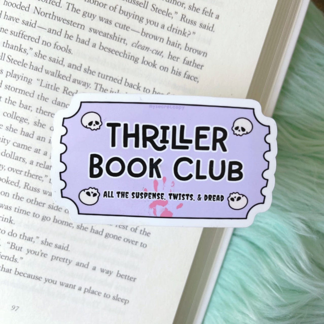 Thriller Book Club Sticker