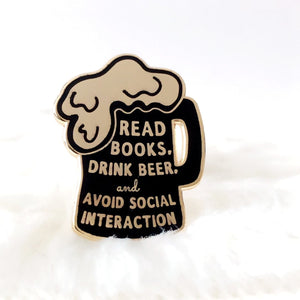 Read Books and Drink Beer Enamel Pin