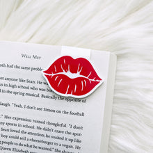Load image into Gallery viewer, Red Lips Kiss Magnetic Bookmark

