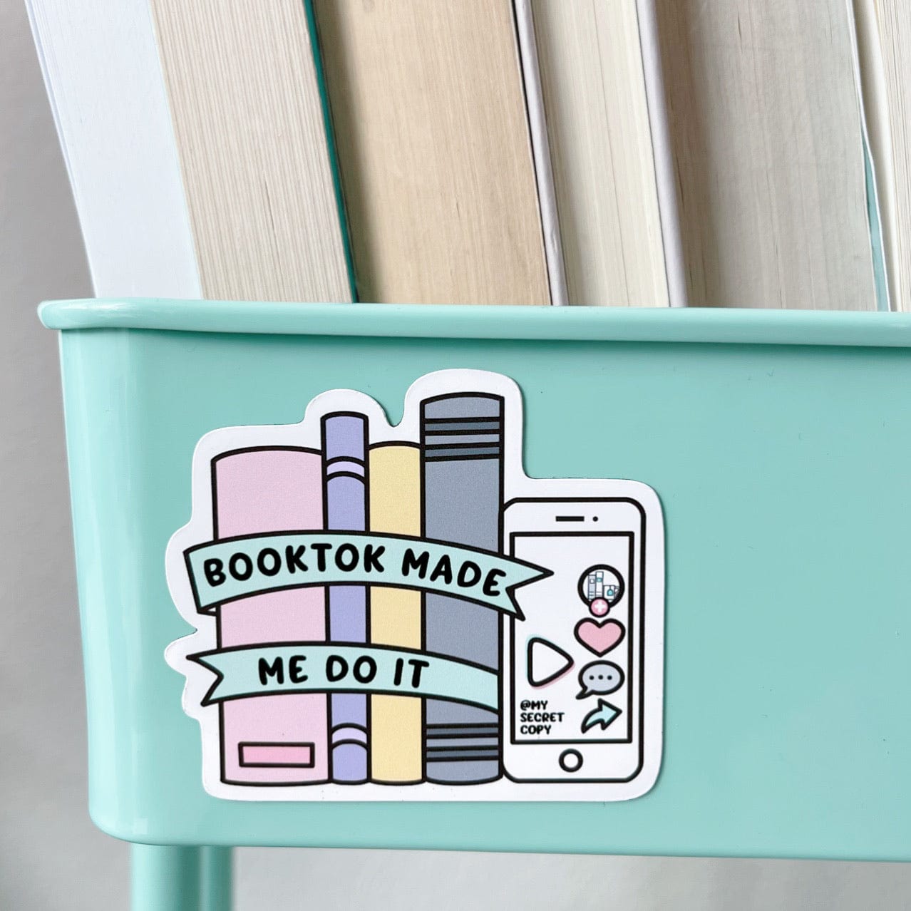Booktok Made Me Do It Book Cart Magnet