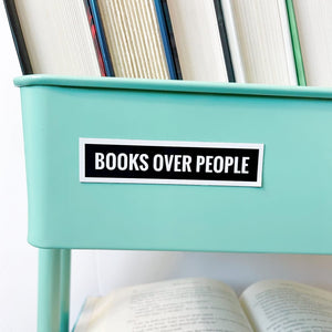Books Over People Book Cart Magnet