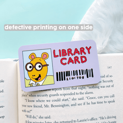 Library Card Wallet Sized [DEFECTIVE PRINTING]