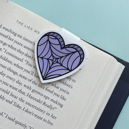 Spiderweb Heart Magnetic Bookmark