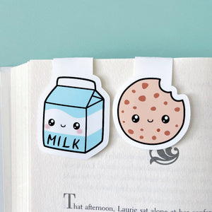 Milk and Cookies Bookmark Buddies Magnetic Bookmark