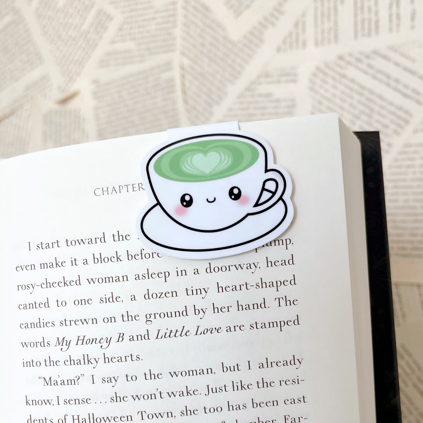 Matcha Latte Magnetic Bookmark