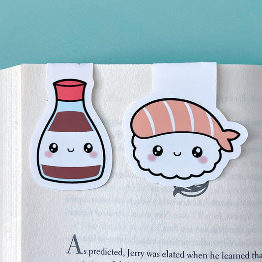 Soy Sauce and Nigiri Bookmark Buddies Magnetic Bookmark